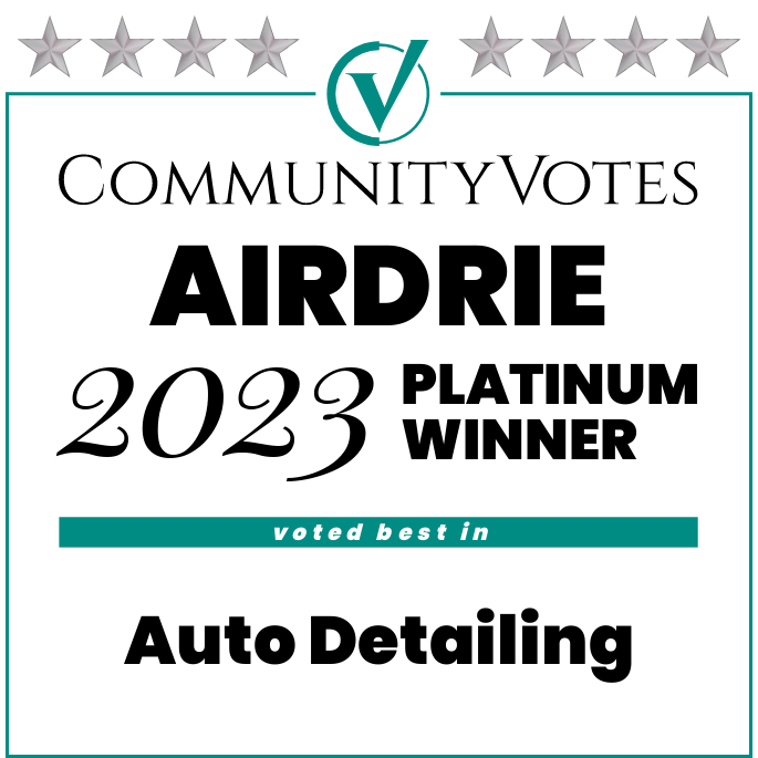 airdrie community 2023 winner - platinum award auto detailing
